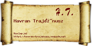 Havran Trajánusz névjegykártya